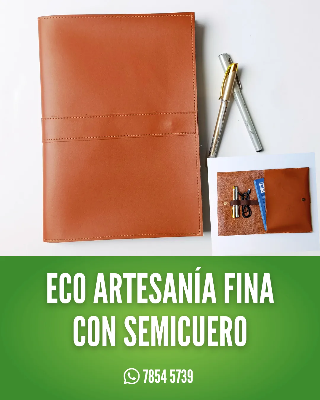 Carpeta ejecutiva en semicuero para regalos corporativos sostenibles