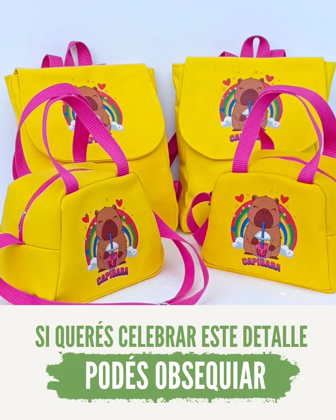 Kit infantil personalizado (mochila + lonchera) para empresas y eventos | producto promocional para empresas