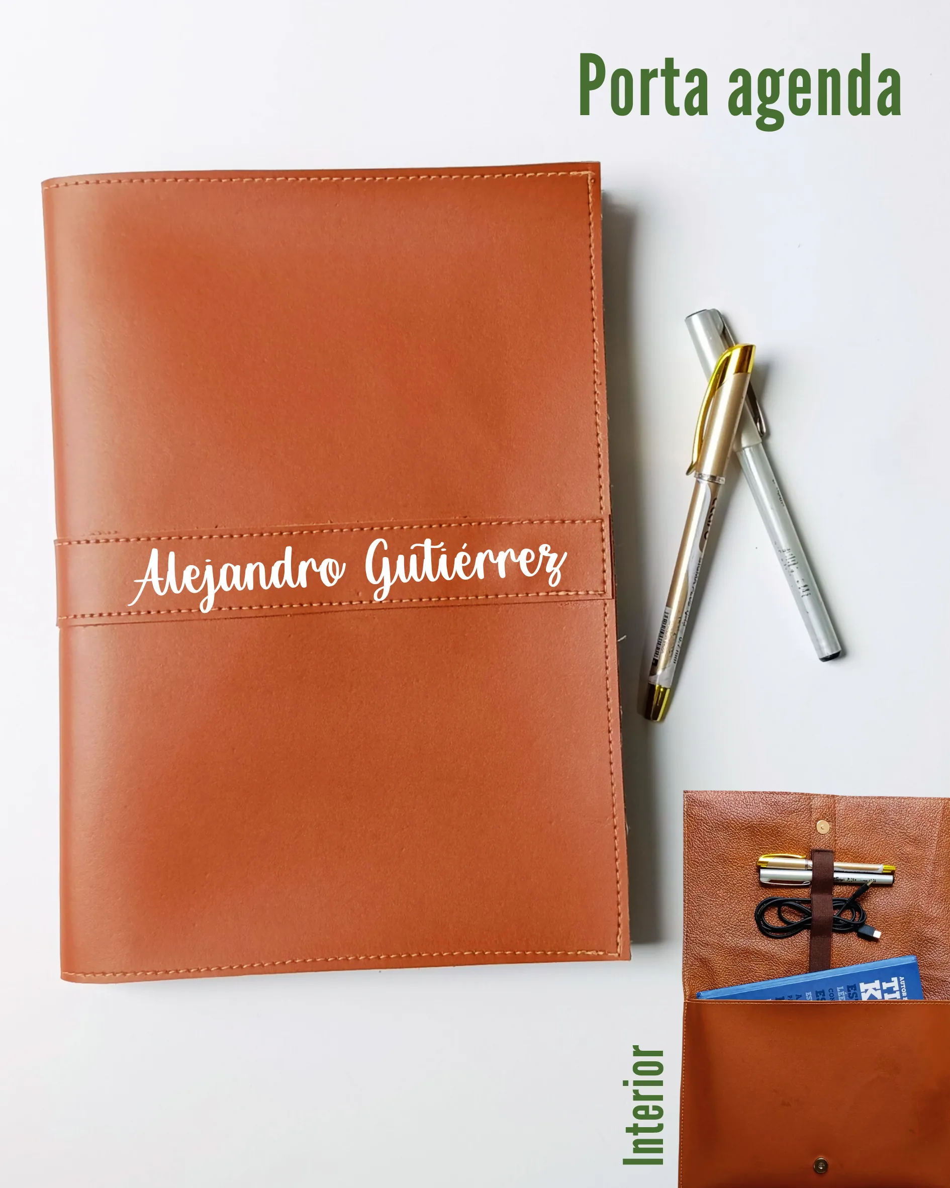 Porta agenda de cuerina personalizado | producto promocional para empresas